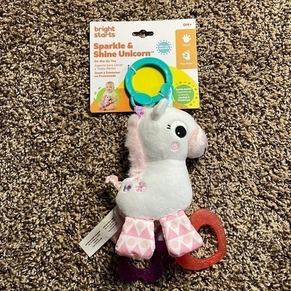 Bright Starts Other - 🐶🐶Bright Starts sparkle and shine unicorn 0m+ rattle toy🐶🐶